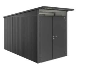 Biohort AvantGarde A4 tuinhuis 180x220x380 cm met dubbele deur donkergrijs metallic