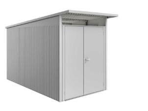 Biohort AvantGarde A4 tuinhuis 180x220x380 cm met dubbele deur zilver metallic