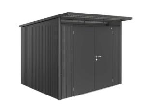 Biohort AvantGarde A6 abri de jardin 260x218x260 cm gris foncé métallique avec double porte