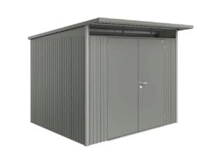Biohort AvantGarde A6 abri de jardin 260x218x260 cm gris quartz métallique avec double porte