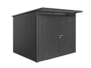 Biohort AvantGarde A6 tuinhuis 260x218x260 cm met dubbele deur donkergrijs metallic