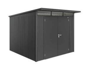 Biohort AvantGarde A7 abri de jardin 260x217x300 cm gris foncé métallique avec double porte