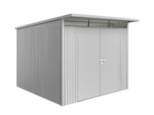 Biohort AvantGarde A7 tuinhuis 260x217x300 cm met dubbele deur zilver metallic