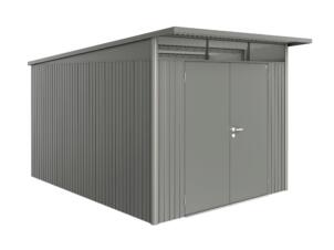 Biohort AvantGarde A8 abri de jardin 260x220x380 cm gris quartz métallique avec double porte