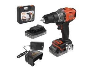 Black+Decker BCD383D2XK-QW accu schroef- en klopboormachine 18V Li-Ion met 2 accu's + lader + koffer