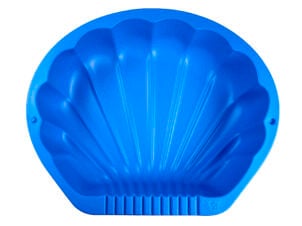 Big BIG zandbak schelp 73x88 cm blauw