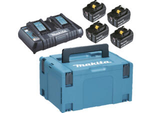Makita BL1850B Powerpack LXT chargeur de batterie 2x18 V + 4 batteries 18V Li-Ion 5Ah