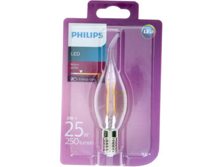 Philips BT LED kaarslamp filament E14 2W 1