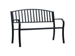 Banc de jardin 125cm noir acier