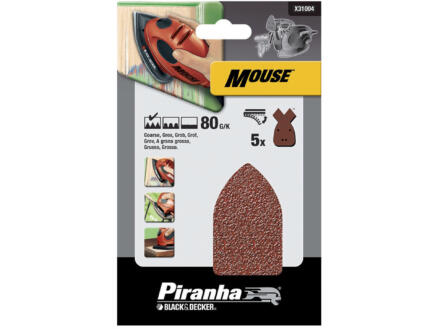 Piranha Bande abrasive Mouse K80 X31004-XJ 1