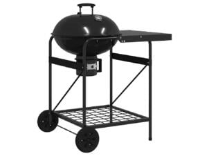 Barbecue extérieur avec roue 91x71x107 cm métal noir
