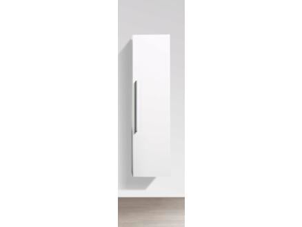 Sanimar Barcelona meuble colonne 40cm 1 porte réversible blanc brillant 1