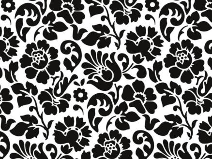 Graham&Brown Barock zelfklevende folie decoratie 45cm x 2m bloemen zwart/wit 1