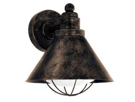 Eglo Barrosela wandlamp E27 max. 40W zwart/koper 1