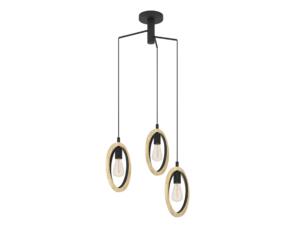 Eglo Basildon hanglamp E27 max. 3x40 W 61,5cm zwart/hout