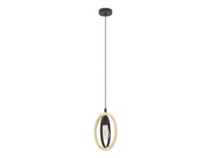 Eglo Basildon hanglamp E27 max. 40W zwart/hout