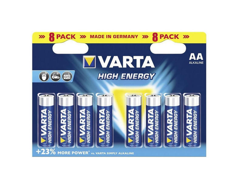 Varta Batterij High Energy AA 1,5V 8 stuks