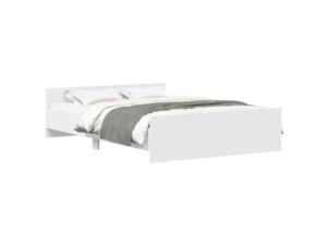 Bedframe met hoofd- en voeteneinde 120x200 cm wit