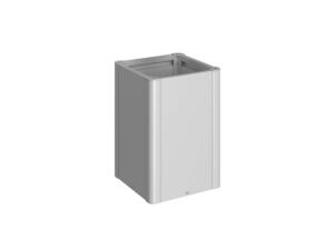 Biohort Belvedere Maxi Gr. 50 moestuinbak 53x53 cm zilver metallic