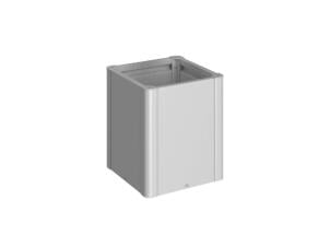 Biohort Belvedere Midi Gr. 50 moestuinbak 53x53 cm zilver metallic