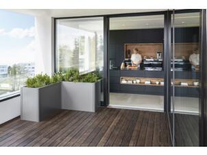 Biohort Belvedere Mini Gr. 50 moestuinbak 53x53 cm kwartsgrijs metallic