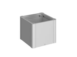 Biohort Belvedere Mini T. 50 bac potager 53x53 cm argent métallique