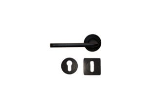 Solid Black Smith's Pride deurklinkset op rozet 55mm