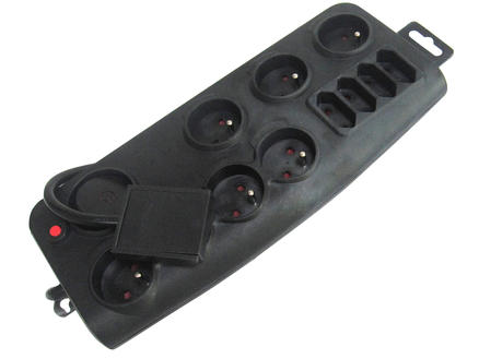 Profile Bloc multiprise 11x avec interrupteur et câble 1,5m noir 1