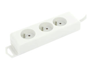 Profile Bloc multiprise 3x avec câble 3m blanc