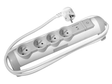 Legrand Bloc multiprise avec parafoudre 4x avec interrupteur et câble 1,5m blanc 1