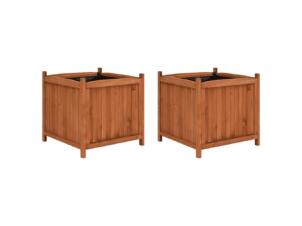 Bloembak verhoogd 50x50x50 cm vurenhout 2 stuks