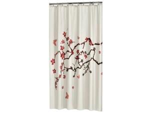 Sealskin Blossom rideau de douche 180x200 cm blanc/rouge
