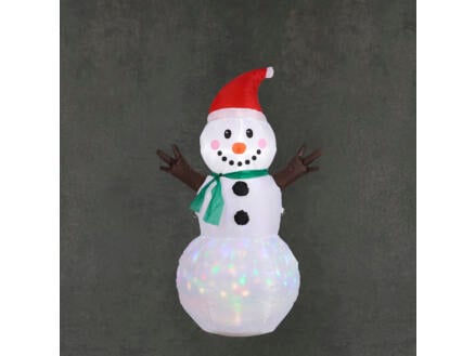 Bonhomme de neige gonflable avec projecteur LED 55x53x120 cm