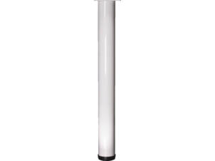 Bonita pied de meuble rond 76mm 72cm métal blanc