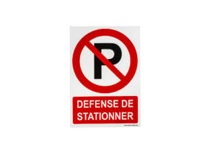 Bord défense de stationner 33x23 cm