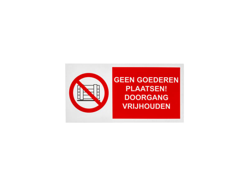 Bord Geen Goederen Plaatsen 15x30 Cm Hubo bord-geen-goederen-plaatsen-15x30-cm-hubo