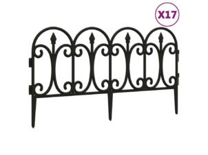 Borderrand polypropeen 10m zwart 17 stuks