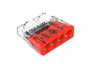 Wago Borne à connexion rapide 4x 0,5-2,5 mm² rouge 10 pièces