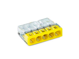 Wago Borne à connexion rapide 5x 0,5-2,5 mm² jaune 10 pièces
