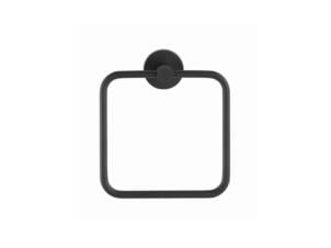 Wenko Bosio handdoekring 16x18 cm zwart