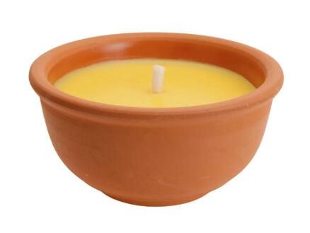 Bougie extérieure citronelle 13cm pot en terre cuite