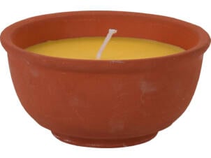 Bougie extérieure terre cuite 13cm citronelle