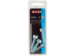 Mack Boulon à six pans creux M8 30mm zingué 4 pièces