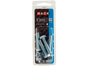 Mack Boulon de pression avec écrou M8 35mm zingué 5 pièces