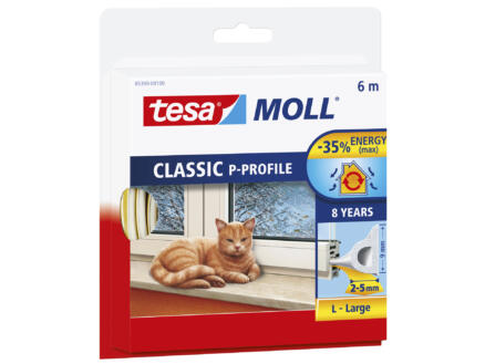 Tesa Bourrelet P 6m 0,9cm blanc