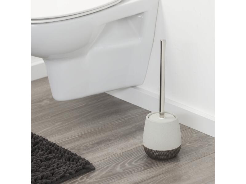 Sealskin Braid toiletborstel met houder lichtgrijs