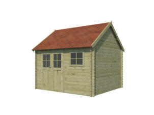Woodlands Bristol L abri de jardin en bois 355x320x328 cm chalet imprégné