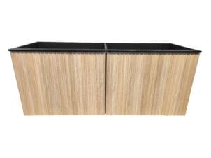 Aquatrends Brunella meuble lavabo 120 cm 2 tiroirs chêne clair