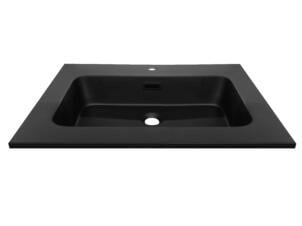 Aquatrends Brunella wastafel inbouw 80cm polybeton zwart
