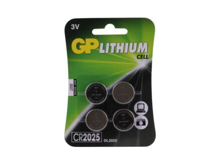 GP CR2025 pile bouton lithium 3V 4 pièces 1